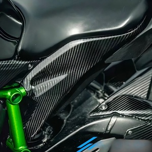 แผงข้างเบาะคาร์บอนไฟเบอร์แห้ง 3K สำหรับ Kawasaki Ninja H2 H2R 2015-2026 ชุดแต่งขอบเบาะมอเตอร์ไซค์ - Product Image 6