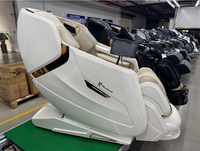 Fauteuil de massage corporel complet 4D avec rouleaux pour les pieds, pétrissage des mollets, contrôle intelligent IA, zéro gravité, chauffage des jambes, rail SL, fauteuil inclinable électrique de luxe