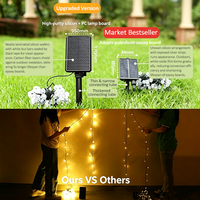 Lampes solaires de jardin 100 LED, boules lumineuses de 12 cm, IP65, guirlandes lumineuses décoratives d'extérieur