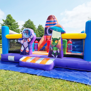 Parque de juegos espaciales inflable comercial para niños, castillo inflable con tobogán, parque infantil espacial inflable - Product Image 2