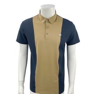 Polos de colores de contraste de moda para hombres Planchado gratis Nylon Spandex Golf Polo Camisass Polo - Product Image 1