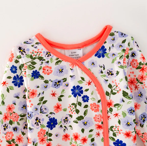 Listo para enviar niñas pequeñas Coral suave leche vestido de seda estampado Floral manga larga tejido <span class=keywords><strong>saco</strong></span> de dormir <span class=keywords><strong>pijama</strong></span> para <span class=keywords><strong>invierno</strong></span> primavera - Product Image 3