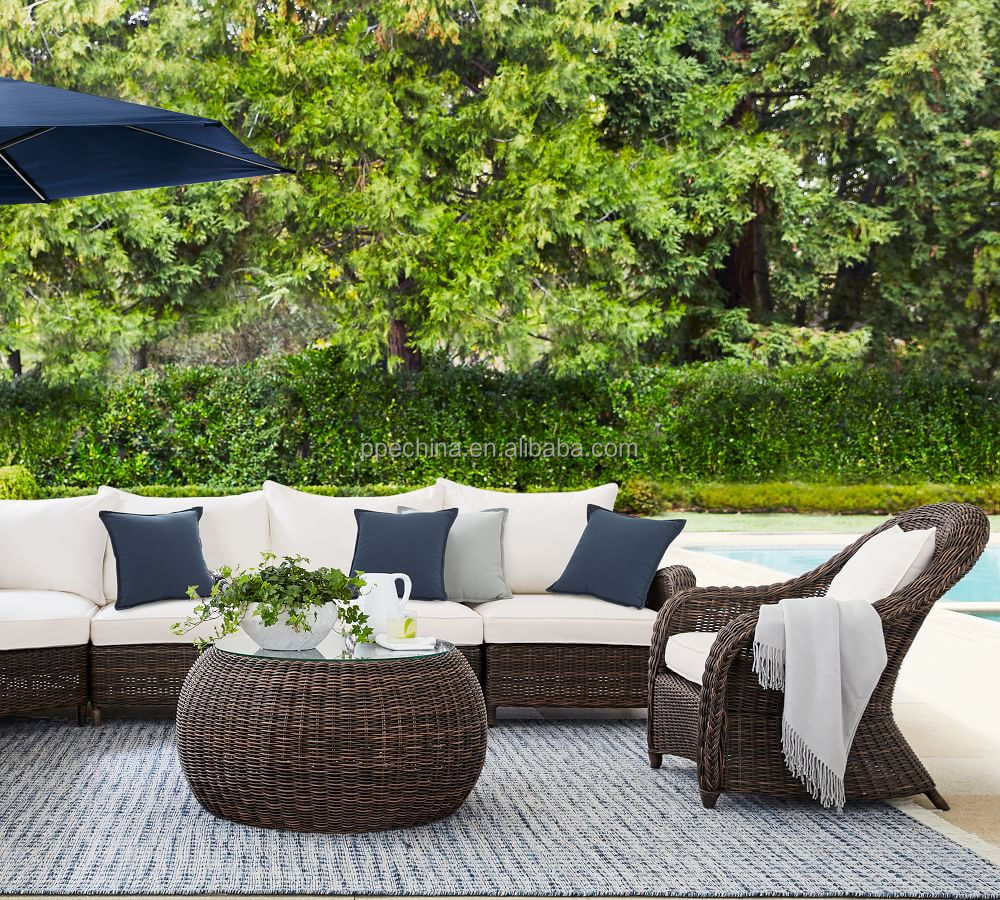 Hot selling Outdoor Furniture Wicker Sofa Set Garden Sets Sofa Rattan Furniture Outdoor