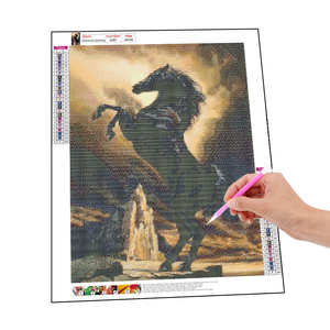 Kit de pintura de diamantes 5d caballo <span class=keywords><strong>HD</strong></span> lienzo de impresión Animal DIY pinturas de mosaico de diamantes - Product Image 1