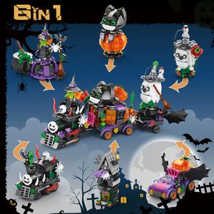 Ensemble de blocs de construction personnalisés jouets créatifs en vrac mini ensembles de blocs de construction <span class=keywords><strong>Train</strong></span> <span class=keywords><strong>fantôme</strong></span> - Product Image 4