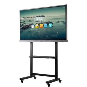 Tableau blanc électronique numérique Smart Board Collaboration 55 pouces 4K HD intégré à double système d'exploitation pour tableau d'écran tactile de salle de classe