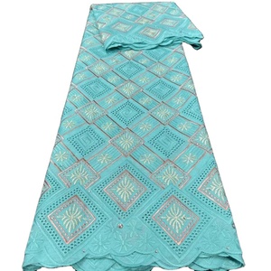 Último conjunto de algodón suizo de Nigeria, cordones de gasa suiza de alta calidad, telas de algodón africano - Product Image 1