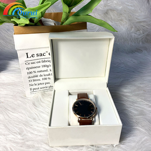 <b>Cheap</b> Factory Sale Matte Black OEM Leather Custom Logo Square Water Resistant Flip Closure Watch <b>Gift</b> <b>Box</b> Packaging Wholesale Pu - Product Image 6