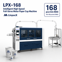Machine à fabriquer des gobelets et des assiettes en papier LinpacX LPX-168, machine automatique pour gobelets à thé en papier pour muffins et gâteaux