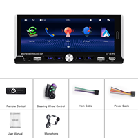 Podofo 6.9 "Single Din autoradio stéréo sans fil Carplay Android Auto voiture lecteur MP5 EQ BT FM type-c USB lecteur de voiture en gros
