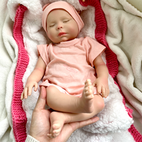 Vollkörper-Platin-Silikon Realistische Neugeborenen-Puppe mit Weicher Haptik, 18 Zoll Reborn-Babypuppe, Unbemalt, DIY-Künstler-Sammlerpuppe
