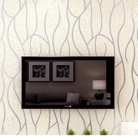 Papel tapiz floral estereoscópico 3D moderno para FONDO DE TV europeo no tejido raya simple curva dormitorio ignífugo impermeable