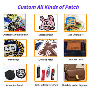 Chenille patchs brodés fer sur Western Christmas mignon flanelle Patch Anime personnage tissu Patch - Product Image 5
