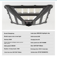 UFO-Réverbère solaire LED, capteur bicolore intégré carré, jardin, cour, lumière IP65, soucoupe volante pour maison, communauté, ABS