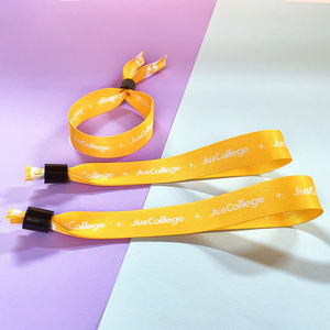 Pulsera de Tela de Poliéster Personalizada con Logotipo para Eventos VIP de Un Solo Uso, Resistente al Agua - Product Image 2