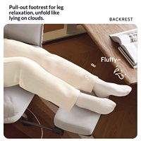 Chaise de bureau exécutive pour ordinateur, style crème, dossier haut, design ergonomique, confortable pour une utilisation prolongée, accoudoirs inclinables pour la maison