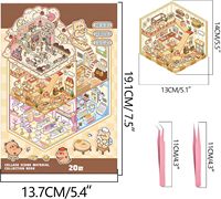 Kit de création de paysage miniature stéréoscopique 3D personnalisé, autocollants de scène pour chambre, collection de livres pour enfants, mignon, créez votre propre boutique, maison