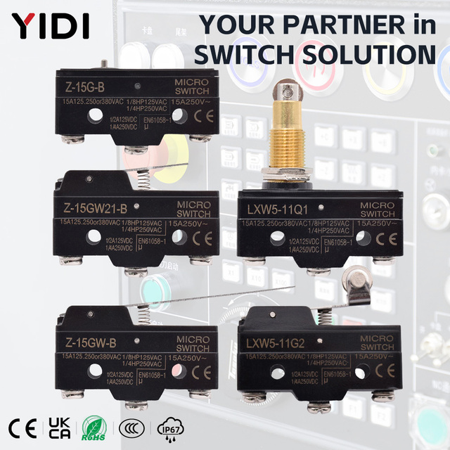 15A 250VAC SPDT Plastic LXW5 LXW5-11N2 LXW5-11Q1 Roller Lever Plastic on OFF 3-Terminal Micro Limit Switch Industrial Security