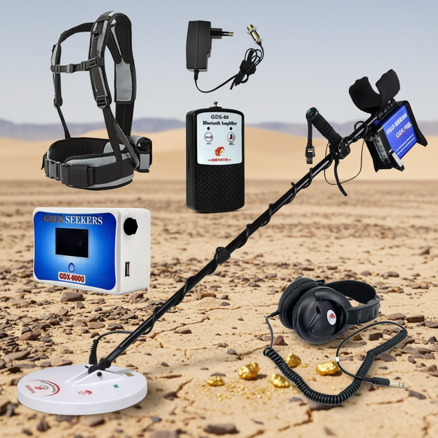 Professional Industrial GDX8000 Underground Gold Metal Detector 5kHz Double D Coil 20cm Gold and Silver Seeker