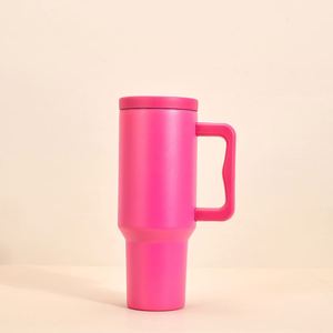 40oz H4.0 Handle Car Travel Mug Vacuum Tumbler Lid Straw Non-Slip OEM ODM Custom Design - Product Image 4