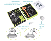 GPS Drahtloser Outdoor-Elektrozaun GF01 Hundehalsband mit Sprachtraining, Vibration und Schock, IP67 Wasserdicht, Kunststoffmaterial