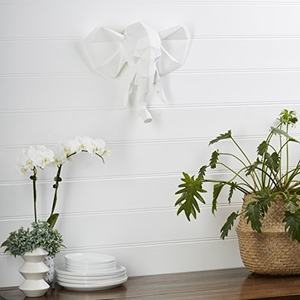 Decorazione Murale 3D a Forma di <span class=keywords><strong>Testa</strong></span> di <span class=keywords><strong>Elefante</strong></span> Bianco, Arte Moderna Origami Montabile a Parete <span class=keywords><strong>in</strong></span> Resina - Product Image 3