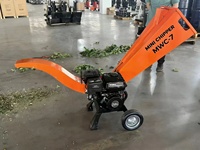 Broyeur à bois miniature MWC-7, moteur DUCAR 7,0 CV, 212 cm³, utilisation en jardin, démarrage par lanceur, garantie 1 an