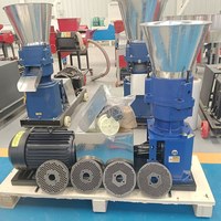Petite machine à granulés d'alimentation de 100kg pour usage domestique et petites fermes, moulin à granulés plat électrique