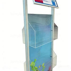 Exhibidor de Folletos Acrílicos con Soporte para Letreros Publicitarios, Exhibidor de Piso Metálico de Doble Cara para Promoción de Cosméticos y Cuidado de la Piel - Product Image 6