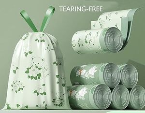 ถุงหูหิ้วแบบมีเชือกผูก ขนาด 4 แกลลอน ลายคาปิบาร่า ผลิตจากวัสดุ LDPET ทนทานต่อการฉีกขาด ควบคุมกลิ่นได้ดี พร้อมสายรัดมือจับยาว ปรับขนาดได้ - Product Image 6