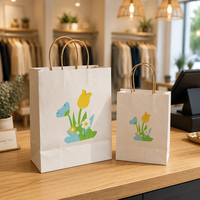 Sacs cadeaux en papier kraft avec logo personnalisé, sacs fourre-tout imprimés, emballages réutilisables pour les cosmétiques, les vêtements, la vente au détail