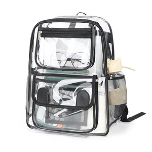 Pour AA commerce extérieur grande capacité étudiant sac à dos avec Double épaule Transparent PVC sac d'école à la mode sac d'approvisionnement - Product Image 1