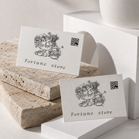 Cartes de visite personnalisées texturées avec illustration en ligne et code QR pour la marque de magasin de détail