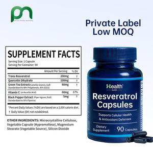 Compléments alimentaires à marque privée : Capsules de Resvératrol pour un vieillissement sain et une peau éclatante – Bien-être quotidien complet - Product Image 2