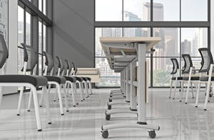 Mesa de Entrenamiento Ejecutiva Moderna Plegable y Desmontable Borito SM-F009, con Placa Engrosada y Estructura de Acero, Mesa Larga Multifuncional Modular - Product Image 6