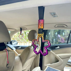 Cinghia di traino universale per auto in ABS, colorata, di lusso, per decorazione interna, con impugnatura e cinturino, all'ingrosso - Product Image 1