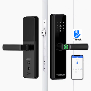 Cerradura inteligente Tediton para <span class=keywords><strong>puerta</strong></span> de madera, cerradura inteligente, huella dactilar, <span class=keywords><strong>paso</strong></span> de palabra, cerradura inteligente con cerradura TT - Product Image 1