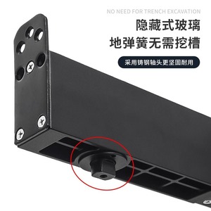 Kaishengxi Charnière de sol pour porte en bois sans perçage, 135 degrés, capacité de charge 120 kg, pour portes encadrées avec amortissement dissimulé - Product Image 4