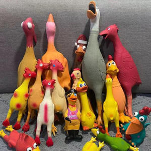 Jouet pour chien amusant en latex vert élastique coloré qui couine - Product Image 3