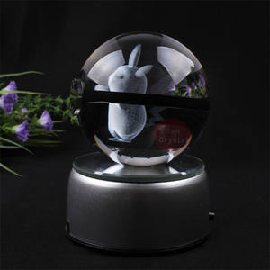 ลูกบอลคริสตัล K9 ดีไซน์ใหม่ ขนาด 50 มม. พร้อมฐานไฟ สำหรับเป็นของขวัญเด็ก ขายส่ง ราคาถูก - Product Image 1