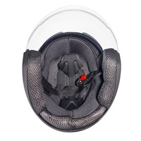 Casque de moto vintage rétro 3/4 ouvert, design classique, en ABS, pour moto et motocross