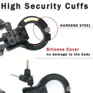 Garde de sécurité en acier trempé enduit de Silicone en forme de menottes, <span class=keywords><strong>antivol</strong></span>, moto robuste, vélo E, Scooter, serrure - Product Image 4