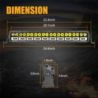 Barre lumineuse LED tout-terrain 12V, faisceau combiné spot et flood, 270 watts, IP68, lentille 6D