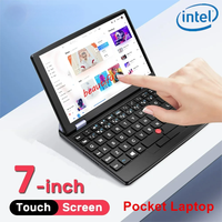 Topton Laptop saku, Notebook layar sentuh 7 inci Alder Lake Intel N95 ultra ringan komputer kantor 2,0 MP Windows 11 WiFi