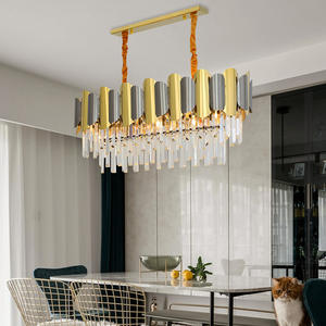 Gran oferta, candelabros grandes de cristal dorado, luces colgantes de lujo para sala de estar y Hotel para oficina en casa - Product Image 4