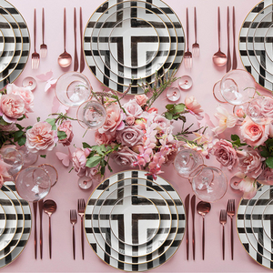 Vente en gros de ensembles de vaisselle de mariage en céramique vaisselle de luxe en porcelaine assiette de présentation en porcelaine - Product Image 4