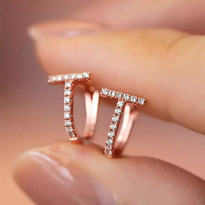 Orecchini a T per Donne, Design Geometrico Semplice, Accessori per Orecchie da Indossare Quotidianamente - Product Image 3