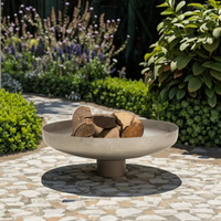 YIJIE Brasero d'extérieur moderne en acier inoxydable, sans fumée, alimenté au bois, diamètre 60cm/80cm, surface peinte, portable
