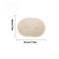 Set de table ovale tissé avec pompons, isolant, pour la maison, décoration de table de style occidental pour restaurant