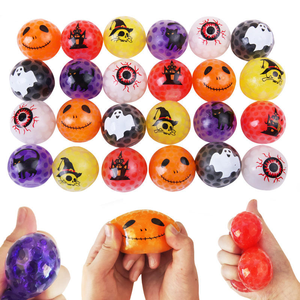 2025 High Quality TPR Grape Mesh Glitter Beads Stress <b>Ball</b> Squishy Toy Lightweight Direct Factory Sale for Kids - Product Image 2